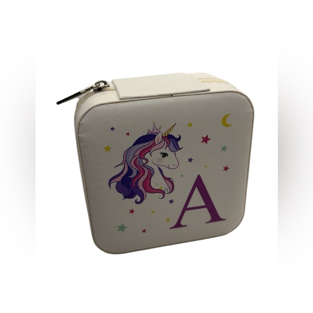 Beige Jewelry Travel Case with Mirror